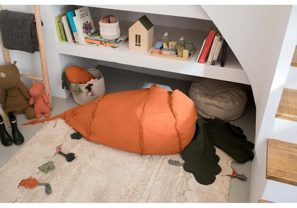 Coș de jucării pentru copii crem din material textil ø 30x23 cm Veggies – Lorena Canals