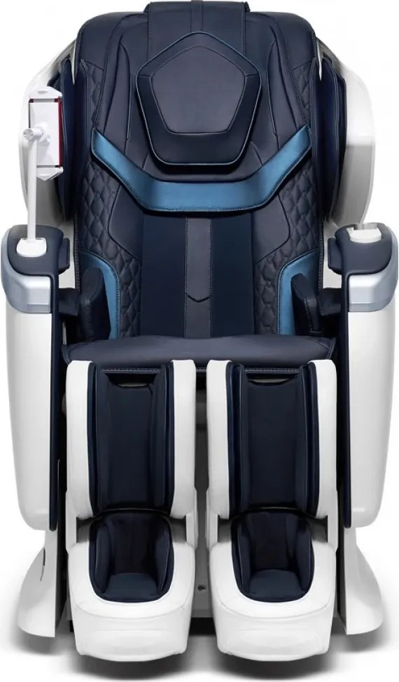 ROVO Luxury 4D - Fotoliu de Masaj Premium 4D, Design Space Walking, Brațe de Masaj Extensibile, Senzori Detectare Obstacole, Încălzire Spate și Gambe, Bluetooth, Albastru