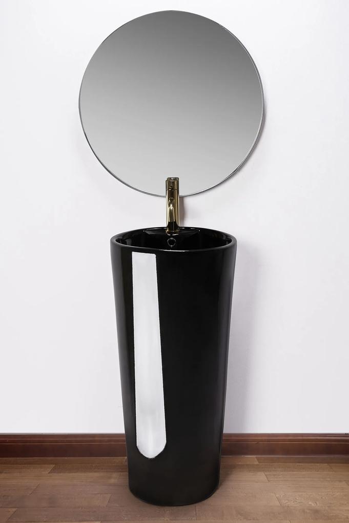 Lavoar Blanka freestanding ceramica sanitara Negru – H85 cm