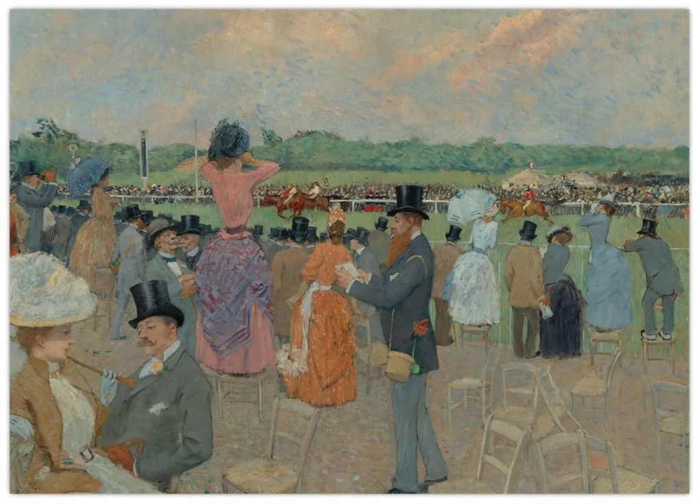 Tablou - Jean-Louis Forain, The Races at Longchamp, reproducere (70x50 cm)