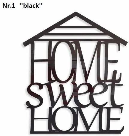 Home Sweet Home inscripție decorativă pe perete Negru