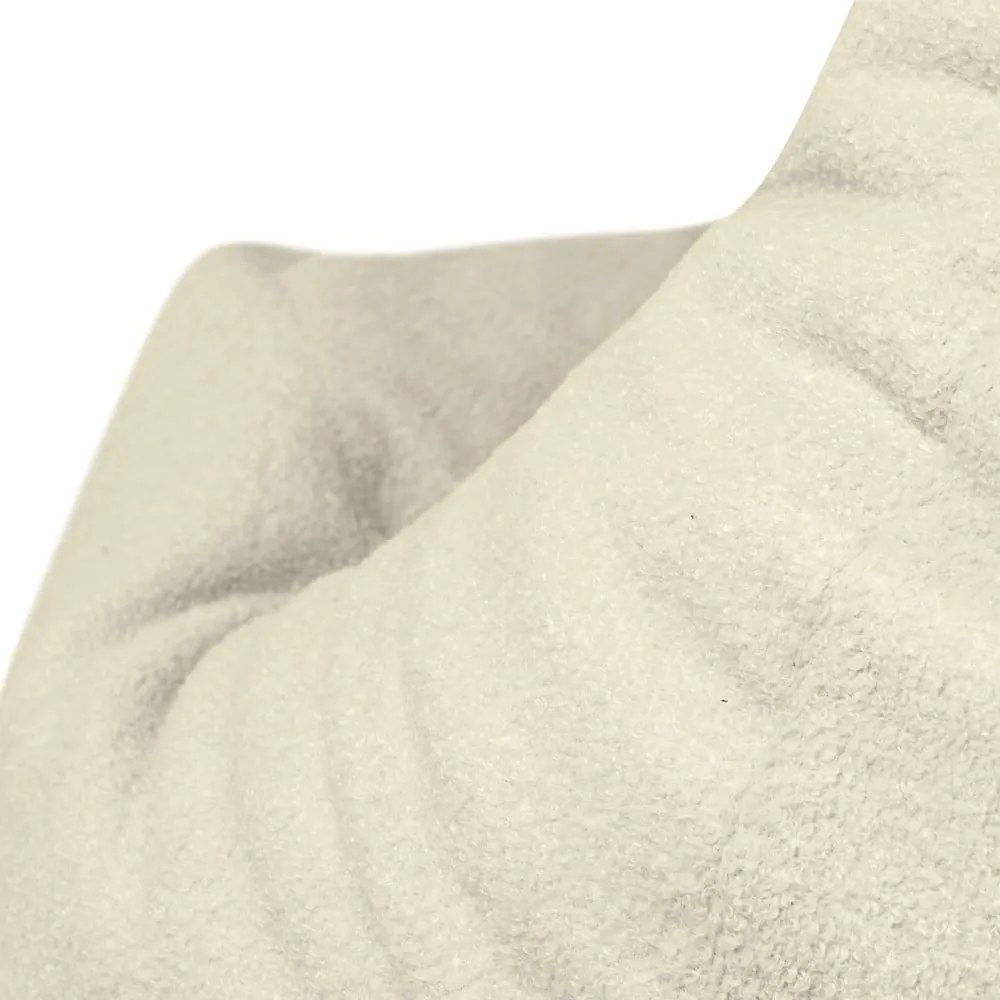 Fotoliu bean bag crem cu tapițerie din țesătură bouclé Play Amuse – SLOWDOWN