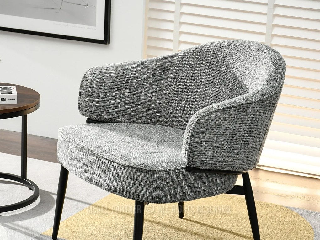 Fotoliu Alfredo (gri + negru). Promo -15%. 1109868