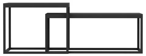 SET 2x măsuță de cafea LEKA negru