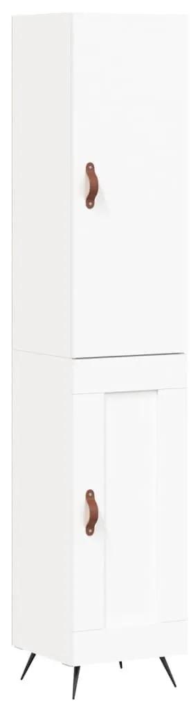 3199081 vidaXL Dulap înalt, alb, 34,5x34x180 cm, lemn prelucrat
