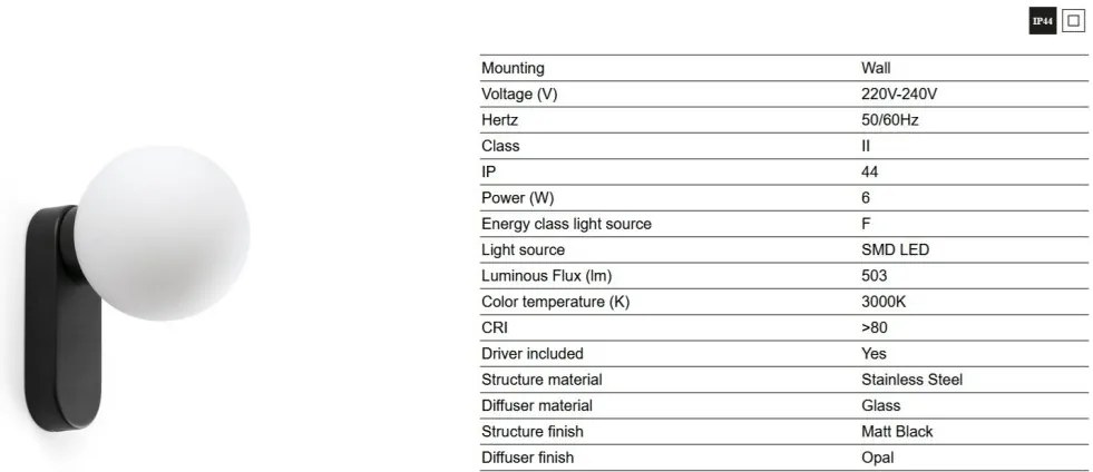 Aplica LED pentru baie IP44 MABE