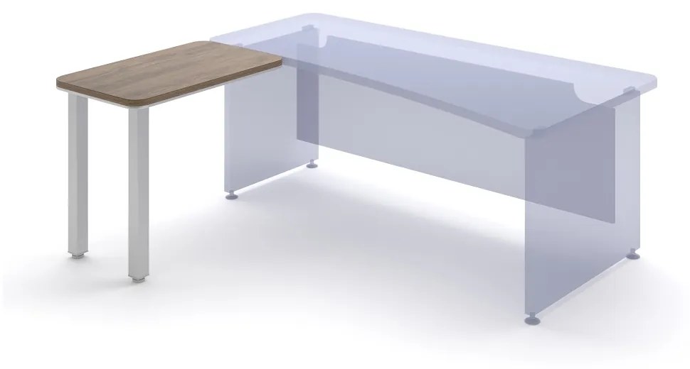 Masa port TopOffice, stanga, 90 x 55 cm, stejar charleston