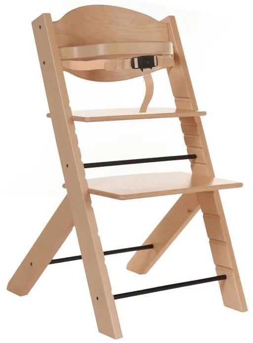 Scaun masa bebe din lemn reglabil Treppy Natur,  recomandat de la 6 luni pana la 90kg