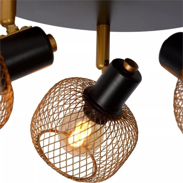 Spot Lucide 77978/13/02 MAREN 3xE14/13W/230V negru/alamă