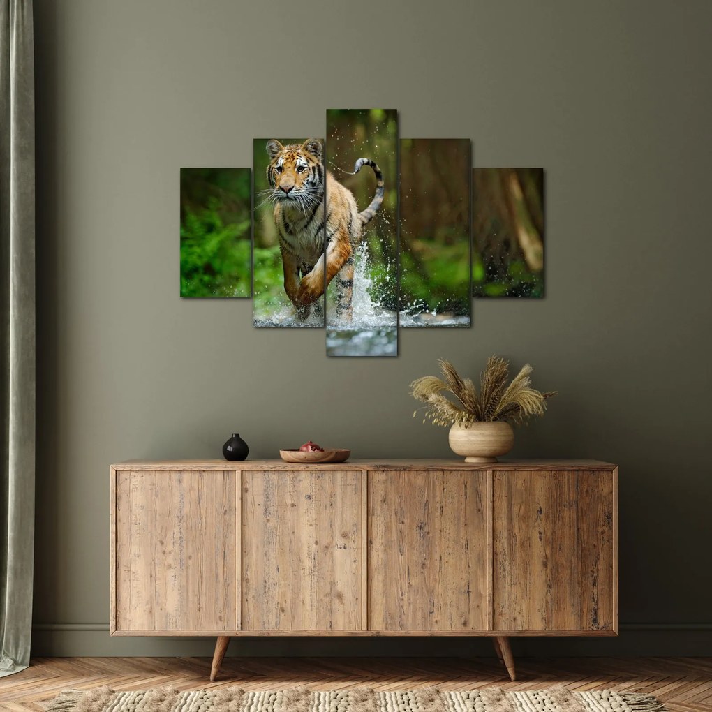 Tablou cu trigrul fugind (150x105 cm)