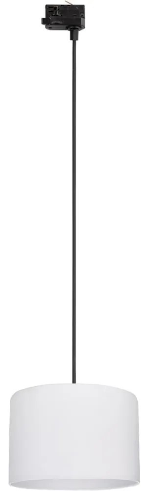 Lustră pe cablu pentru sistem de șină trifazic TRACER 1xE27/15W/230V d. 30 cm negru/alb