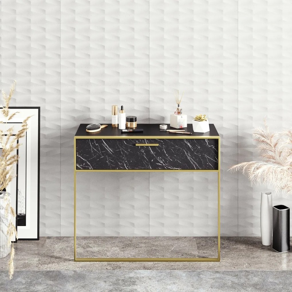 Masă decorativă Polka negru