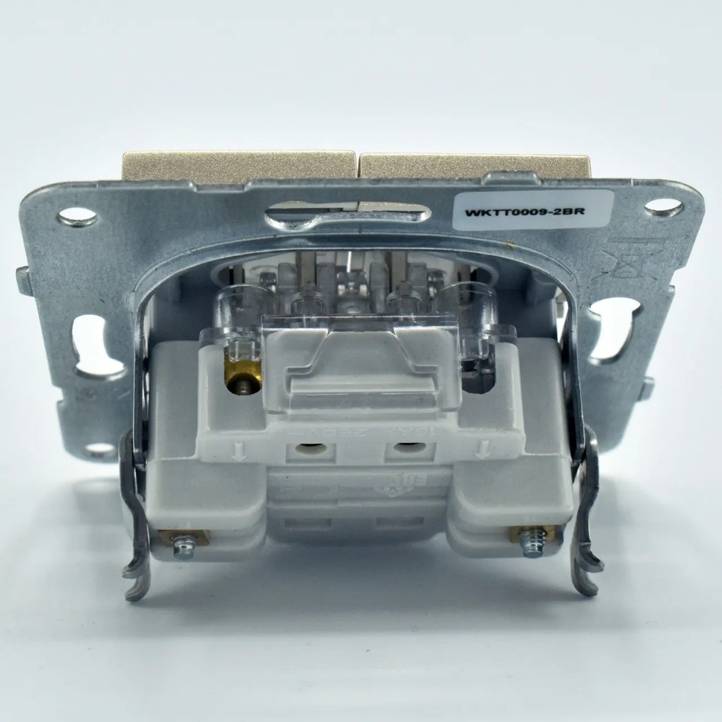 Intrerupator dublu, 10A, IP20, Bronz, Panasonic Arkedia Slim / Karre Plus