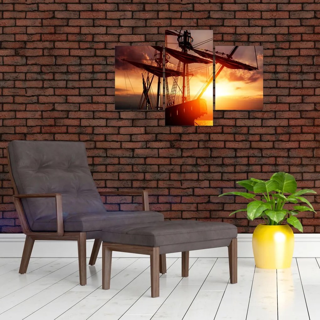 Tablou - Navă de pirați veche (90x60 cm)