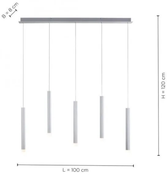 Lustră LED pe cablu BRUNO 5xLED/4,8W/230V Leuchten Direkt 15205-95