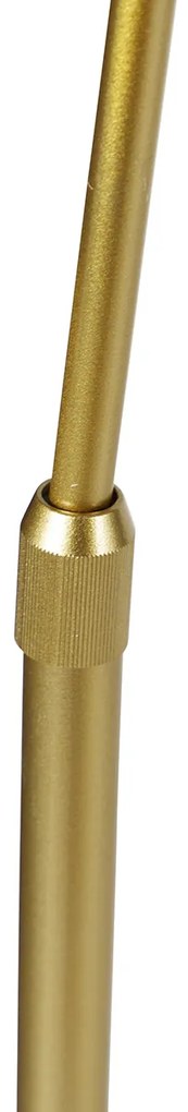 Lampă arcadă inteligentă din alamă cu abajur alb, inclusiv Wi-Fi A60 - Arc Basic