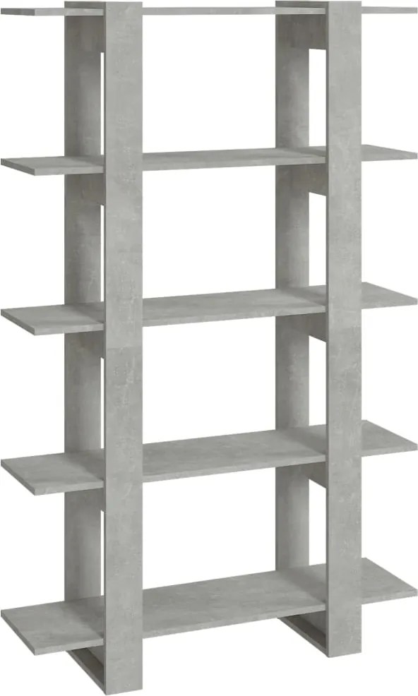 vidaXL Bibliotecă/Separator cameră, gri beton, 100x30x160 cm