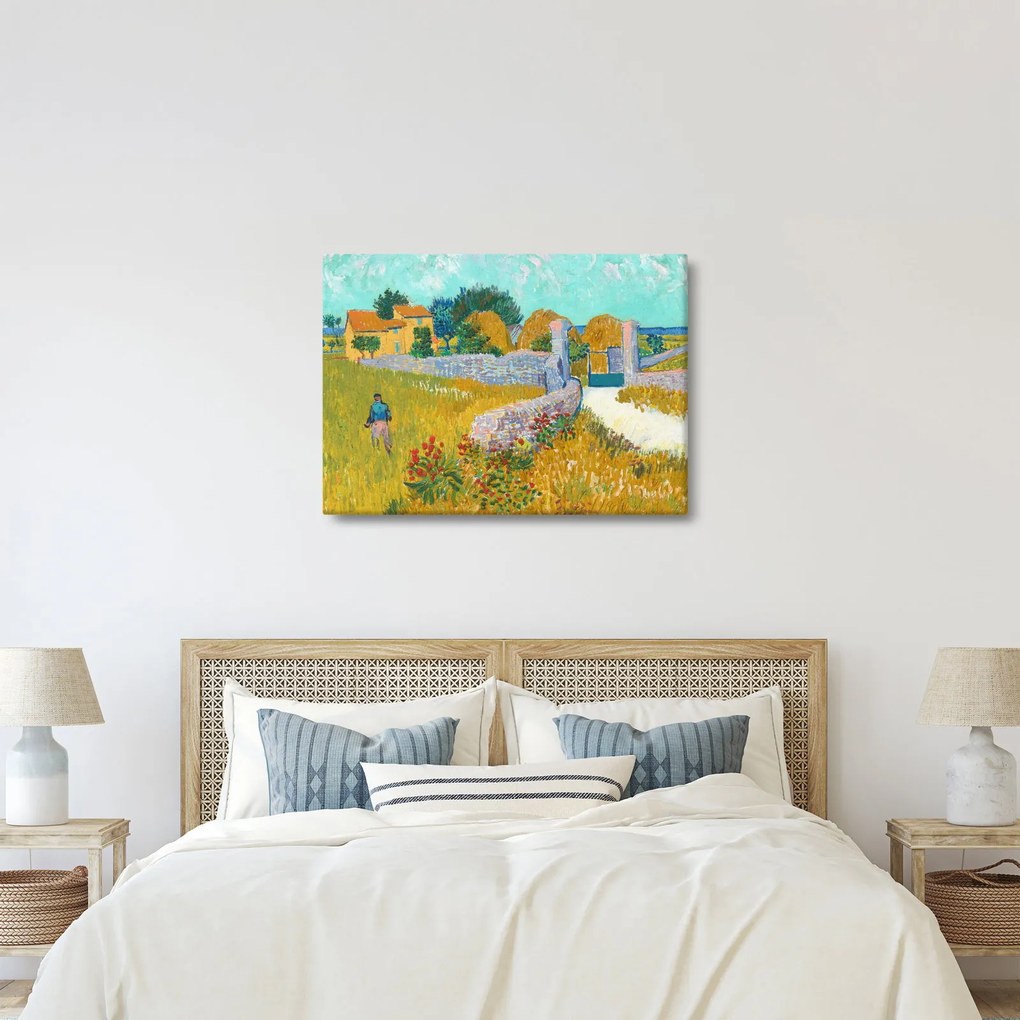 Tablou - Vincent van Gogh, Farmhouse in Provence, reproducere (70x50 cm)