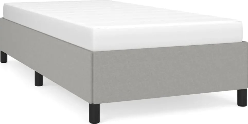 vidaXL Cadru de pat fără saltea, gri deschis, 80x200 cm, textil