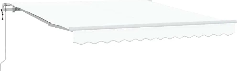 vidaXL Cort electric retractabil Alb 350 x 250 cm