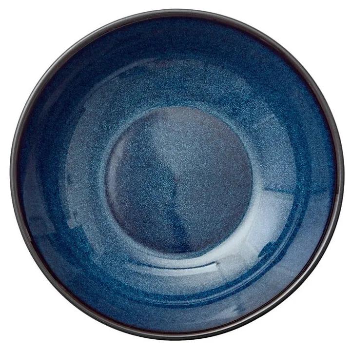 Bol pentru paste din gresie Bitz Mensa, ø 20,6 cm, albastru