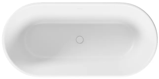 Cada baie freestanding ovala, compozit, 170 x 84 cm, Cast Marble Alcamo 170 x 84 cm