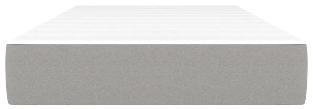 Saltea de pat cu arcuri, gri deschis, 100x200x20 cm, textil Gri deschis, 100 x 200 cm