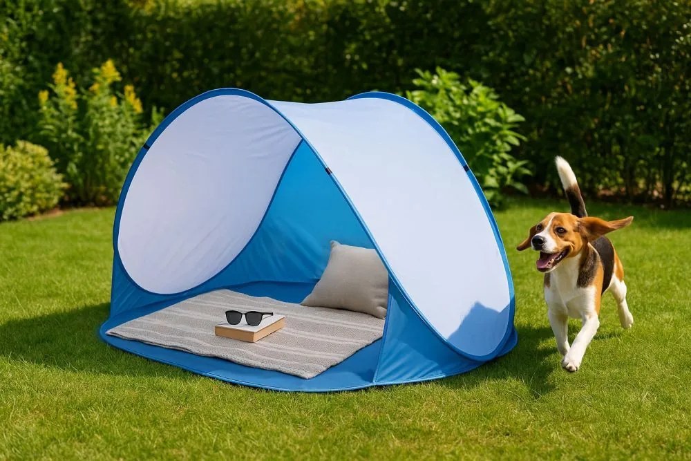 MultiGarden cort de plajă pliabil rapid Albastru