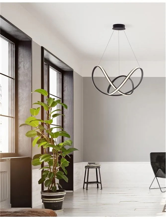 Lustra LED suspendata design modern APUS negru NVL-9348051