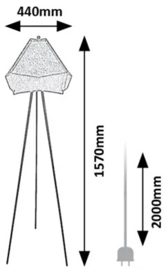 Lampadar Rabalux 74000 LOMIRO 1xE27/40W/230V
