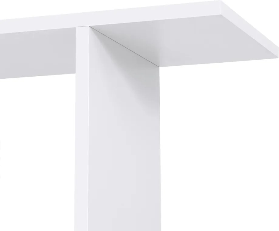 Vasagle Raft/etajeră pentru cărți PRESTON, 70x24x190,5cm, alb