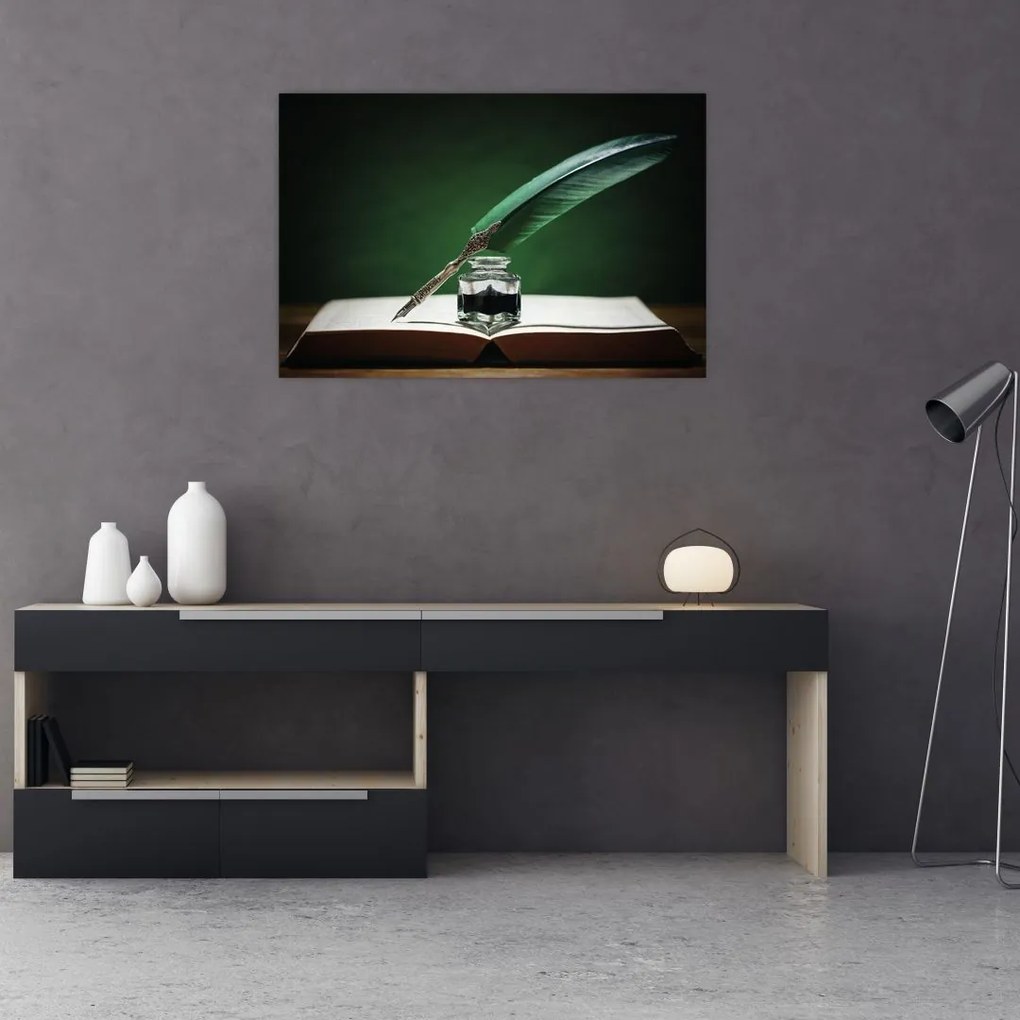 Tablou cu stilou sriind (90x60 cm)