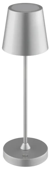 Brilliant - Lampă de birou LED reîncărcabilă, dimabilă, cu control tactil ELORA LED/2,5W/5V 2700K IP44 argintiu