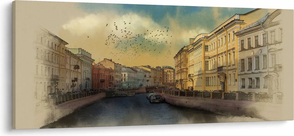 Tablou - Râul Moyka, Sankt Petersburg, Rusia (120x50 cm)