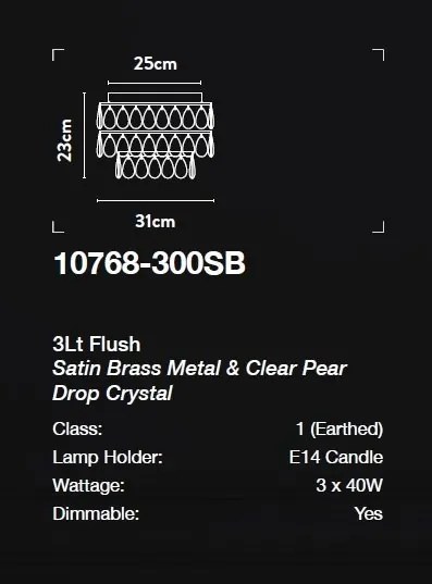 Plafoniera cristal design lux elegant BELLE 3L
