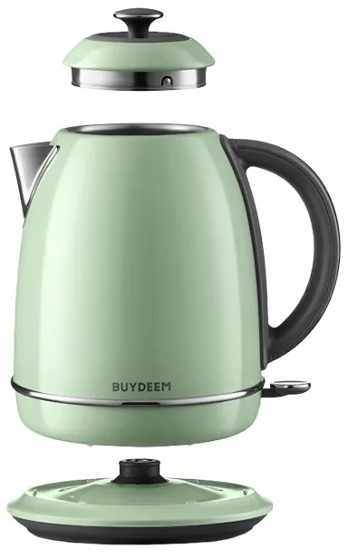 Cana electrica BUYDEEM K640, 2400W, 1,7 L, Protectie, Fara BPA, LED, Verde deschis