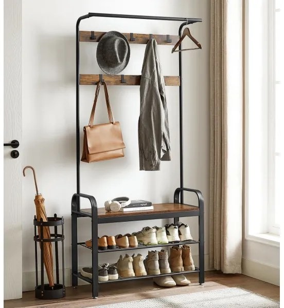 Cuier de podea NAVOR maro/negru