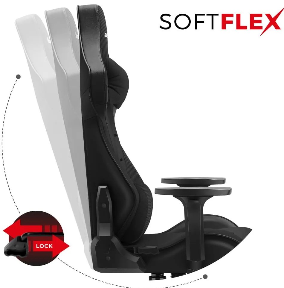 Fotoliu gaming Fusion 7.6 (negru). 1087491