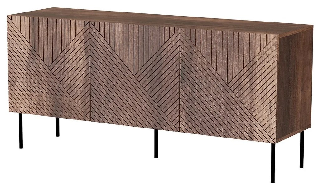Dulap Azanat 150 3D (Nuc warmia + Negru) . 1105914