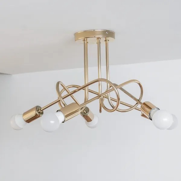 Lustră aplicată OXFORD 5xE27/15W/230V aurie