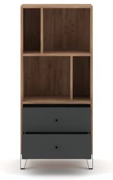 Comodă SULA, stejar craft/negru