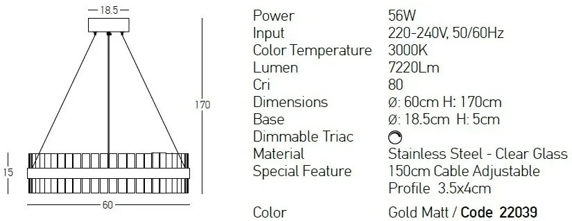 Lustra LED moderna design deosebit Marlen 60cm