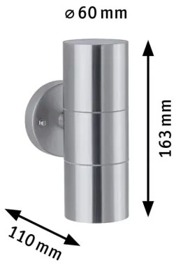 Aplică de exterior Paulmann 94331 2xLED/10W IP44 FLAME 230V