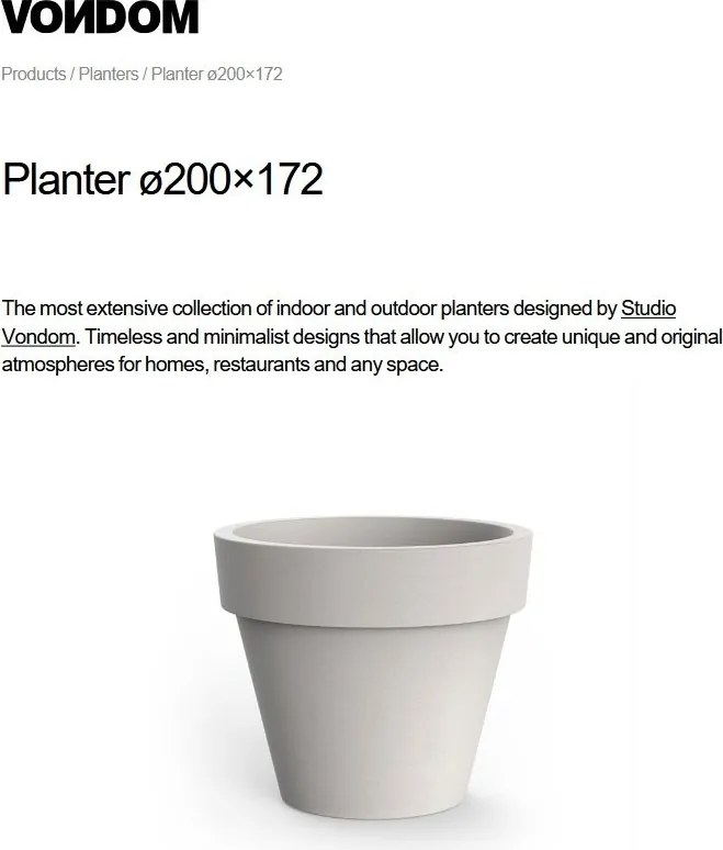 Ghiveci plante design decorativ exterior/interior MACETA PLANTER 200x172cm