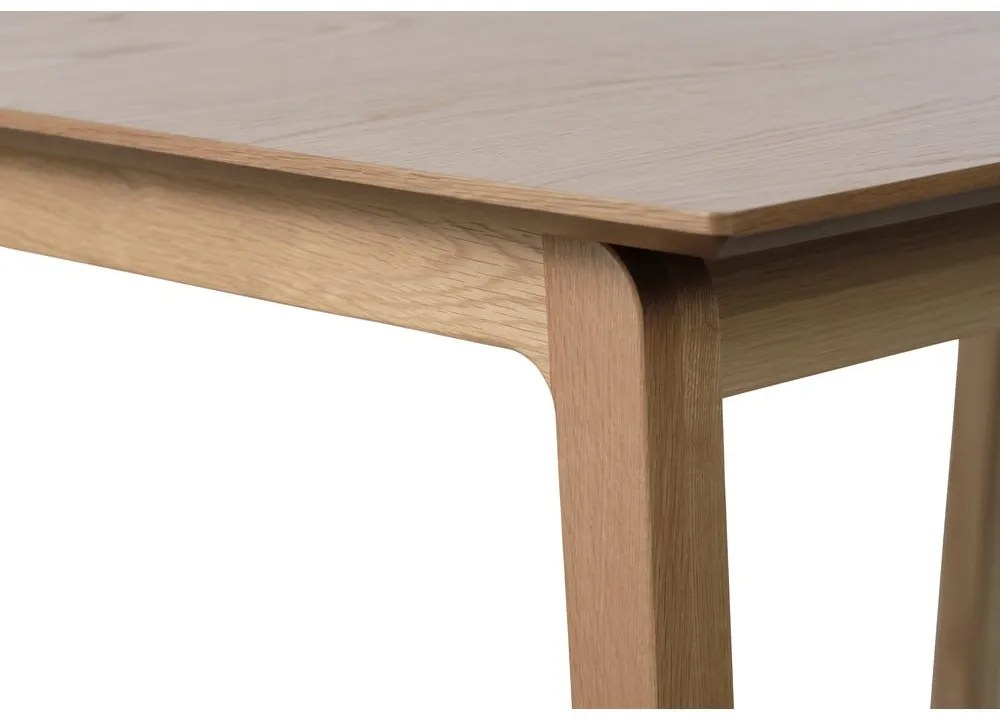 Masă de dining în culoare naturală extensibilă cu blat cu aspect de lemn de stejar 95x200 cm Bari – Unique Furniture