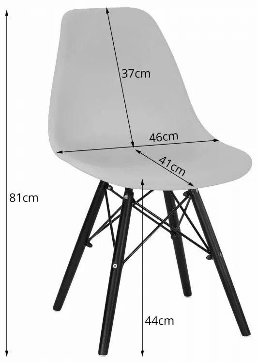 Set de sufragerie 1+4, masă neagră OSLO 80x80cm și scaun gri ardezie OSAKA