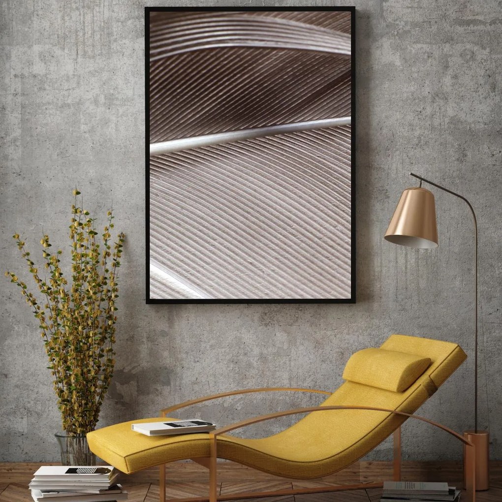 Poster - detaliu de pană de pasăre (A4)