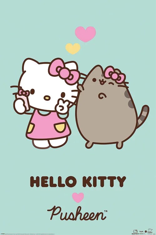 Poster Pusheen x Hello Kitty - Love, (61 x 91.5 cm)