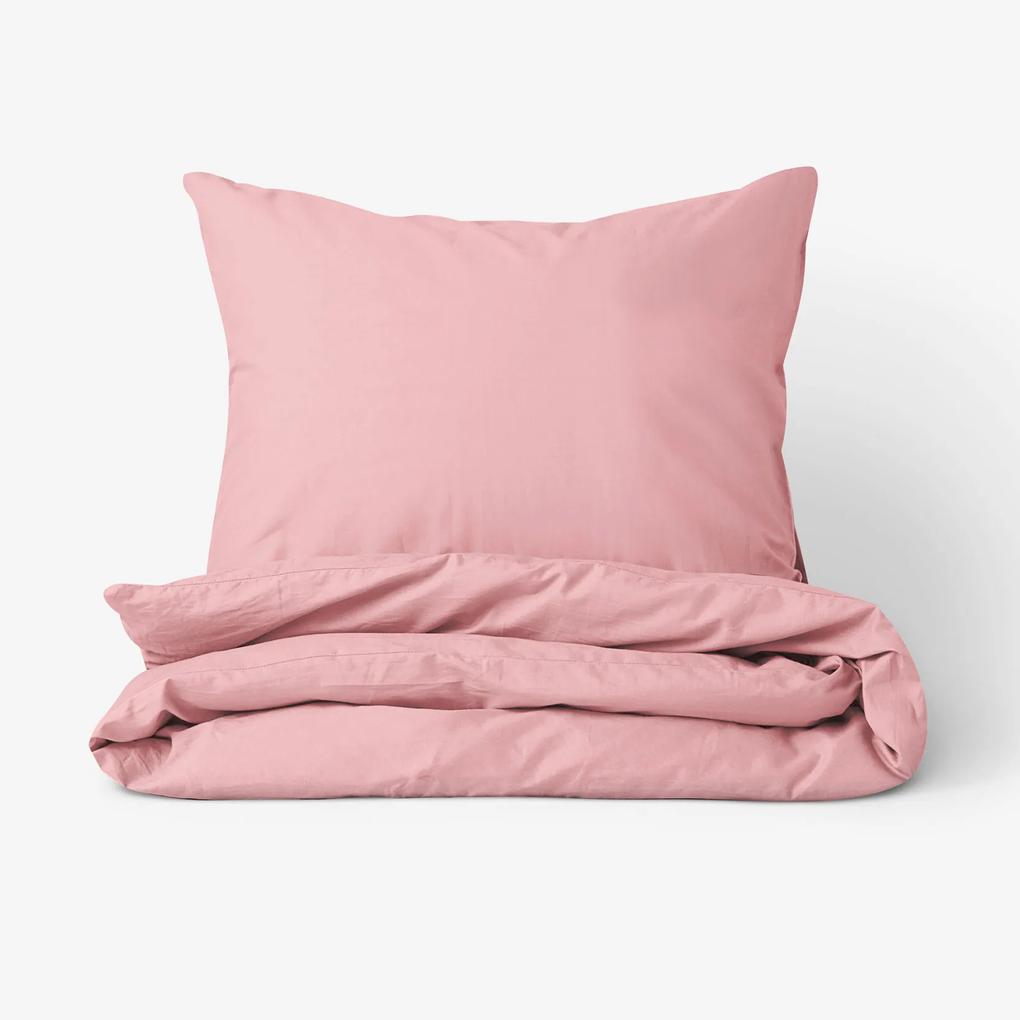 Goldea lenjerie de pat din 100% bumbac - roz pastel 140 x 200 și 50 x 70 cm