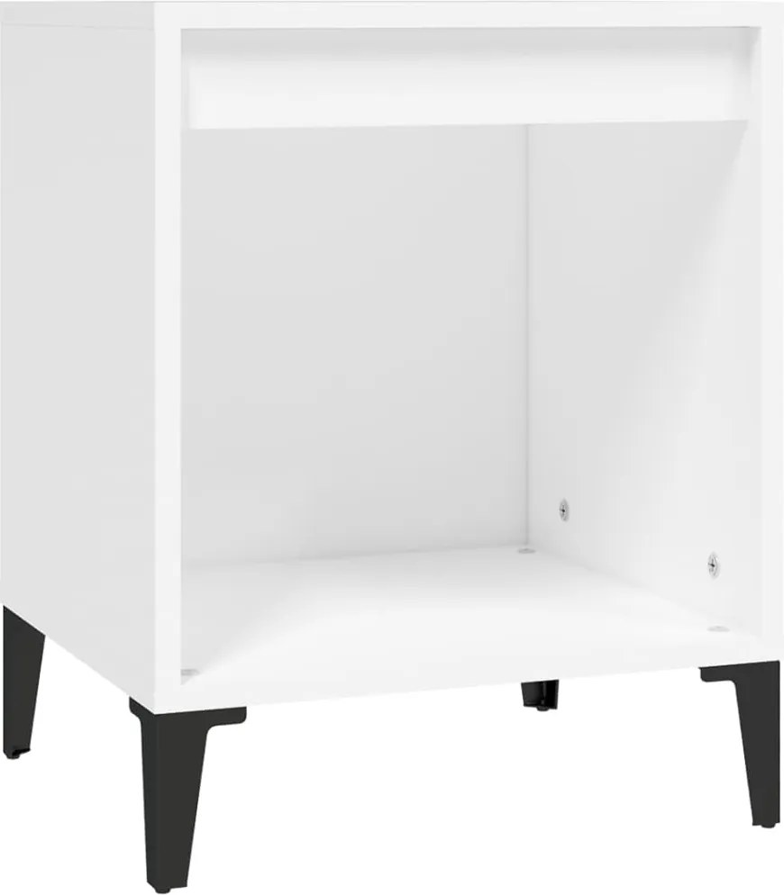 vidaXL Noptiere, alb, 40x35x50 cm